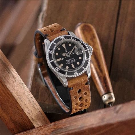 vintage rolex leather|rolex submariner leather.